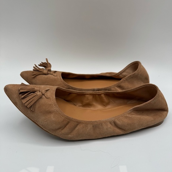 J. Crew Brown Suede Tassel Loafers | Good Used Condition - Picture 1 of 9
